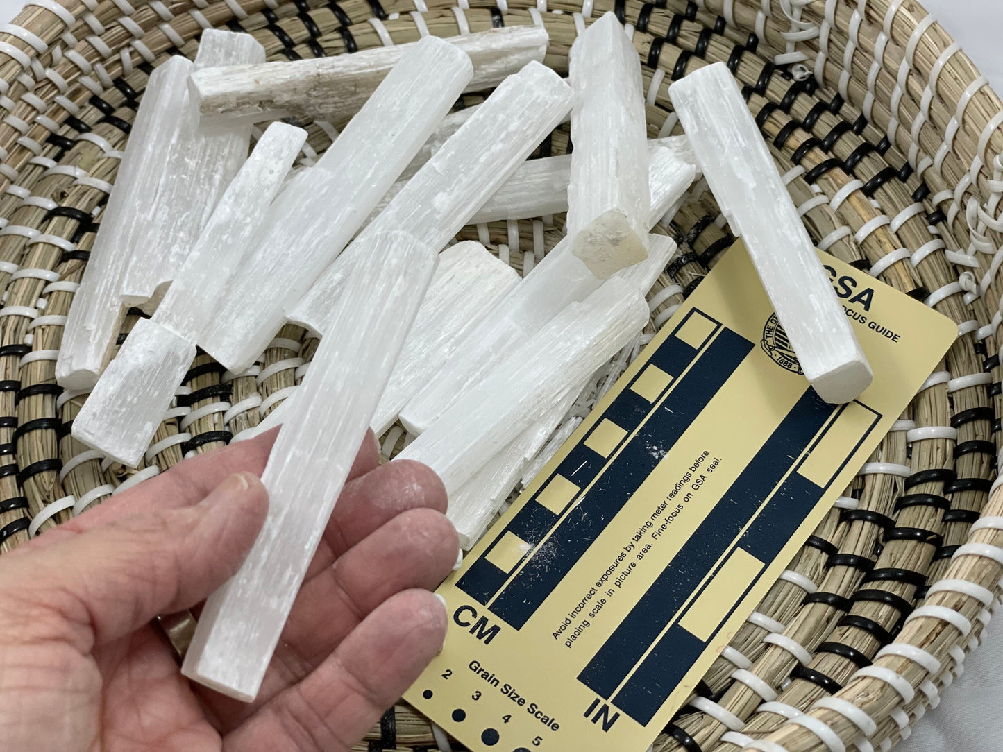 Rough Skinny Selenite Sticks 4"