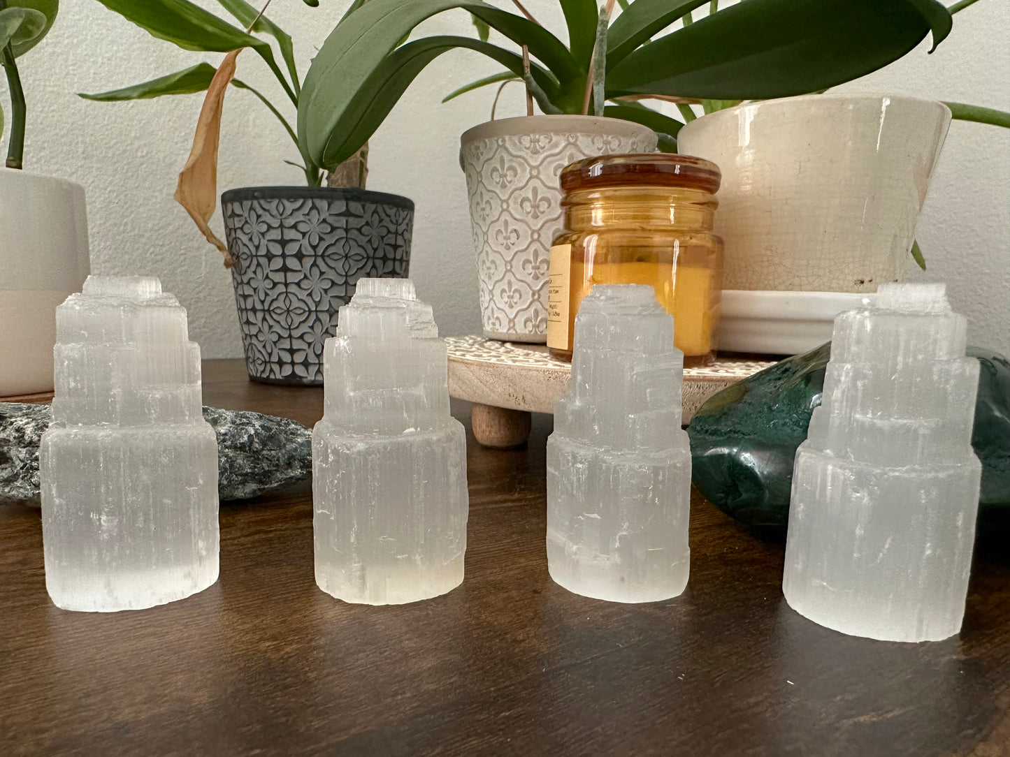Selenite mini Towers | Mini Skycrapers. 2.5 inch tall