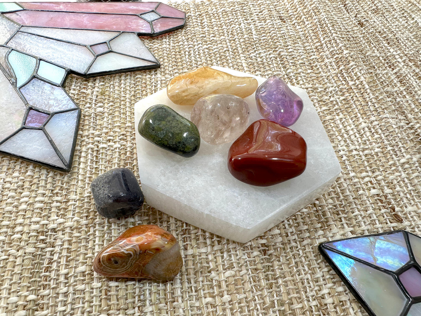 Hexagonal Selenite Plate | Crystal Charging and Cleansing Station