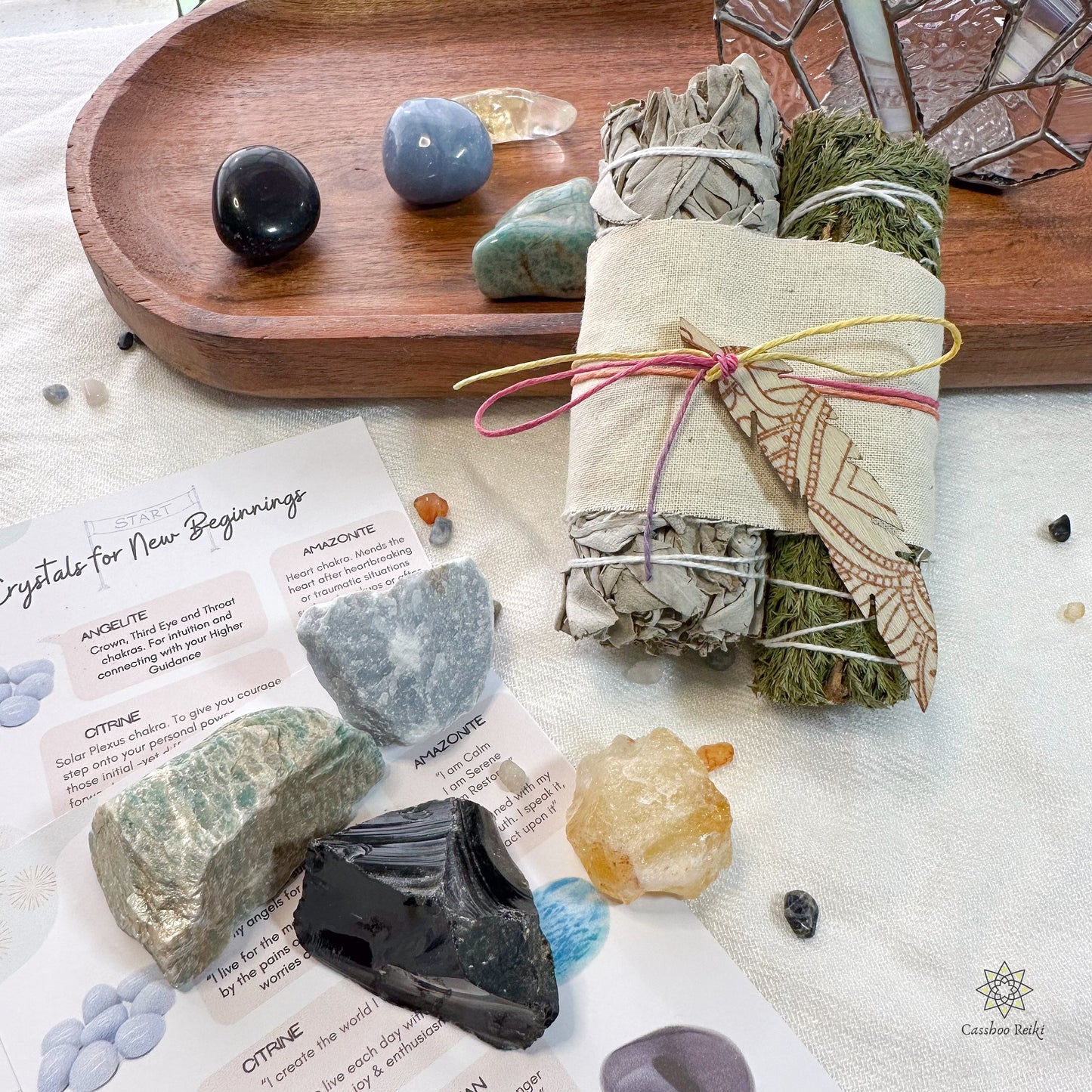 Crystal Set for New Beginnings | Crystals for Fresh Start | New Year Gift Sets