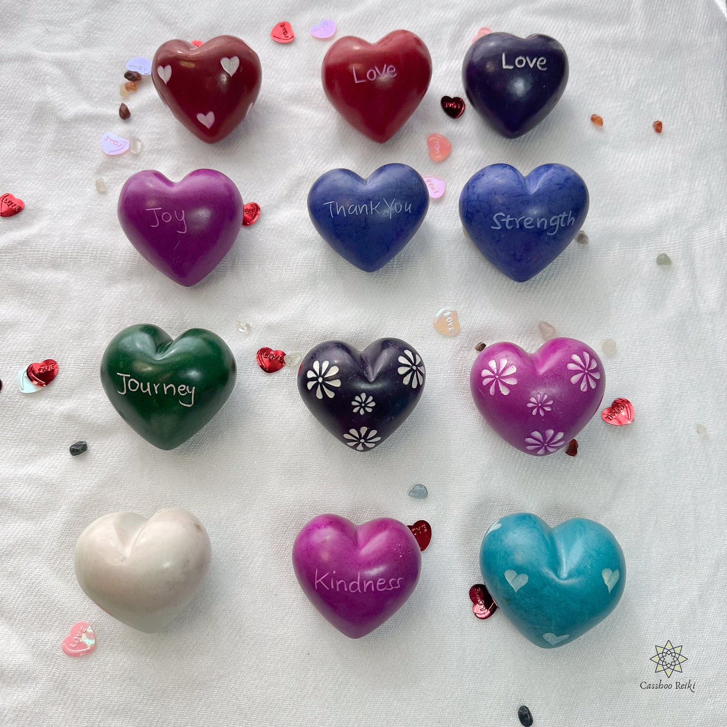Soapstone Puffy Heart | Heart shaped Palm Stones | Kenyan Soapstone