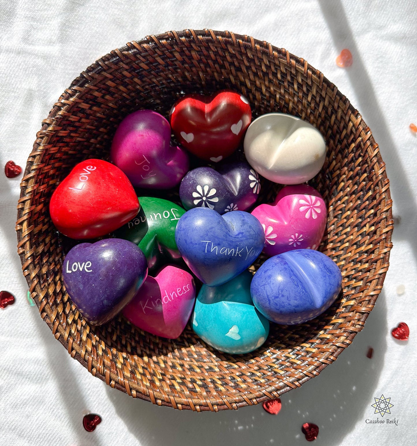 Soapstone Puffy Heart | Heart shaped Palm Stones | Kenyan Soapstone