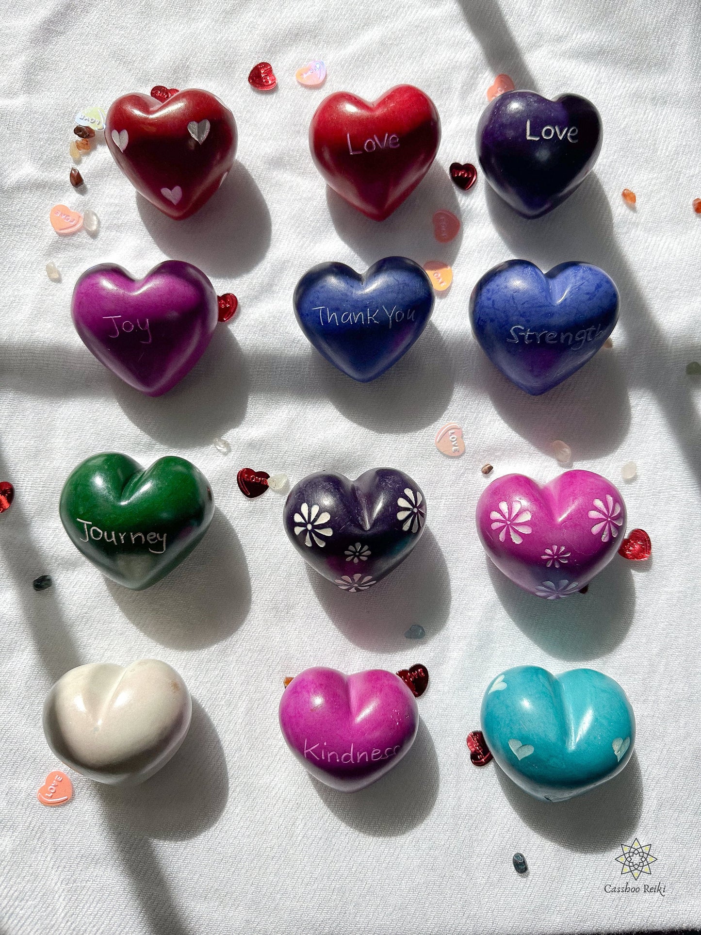 Soapstone Puffy Heart | Heart shaped Palm Stones | Kenyan Soapstone