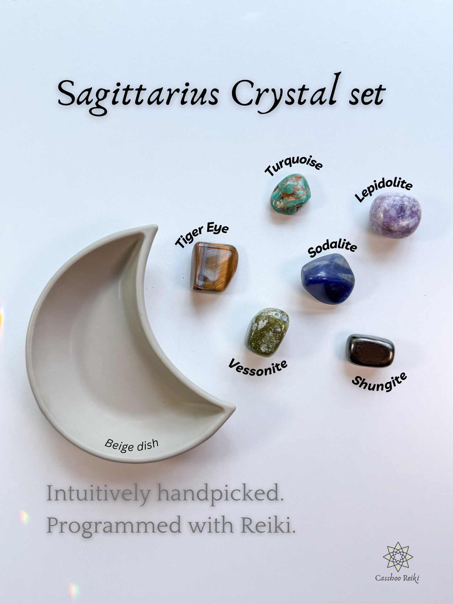 Sagittarius Zodiac 6 Crystal Set | November-December Birthday Gift | Zodiac Sign Gift