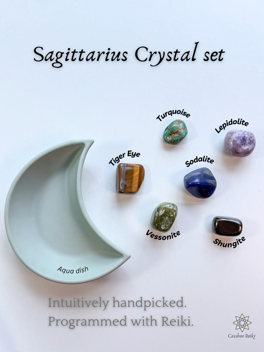 Sagittarius Zodiac 6 Crystal Set | November-December Birthday Gift | Zodiac Sign Gift