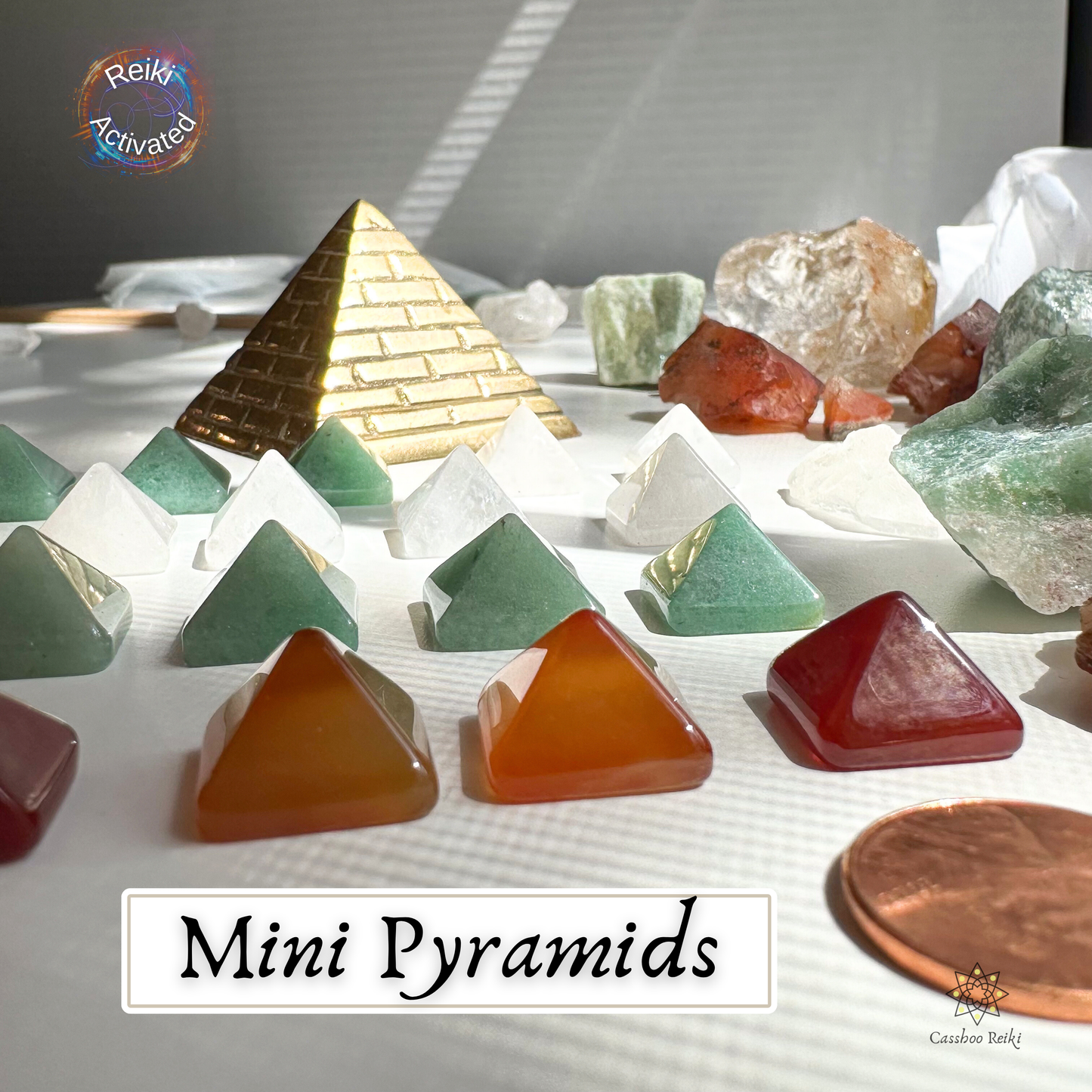 Gemstone Pocket Pyramids | Mini Pyramids | Pocket tokens | Pocket-Sized Gemstone Charms | Talismans