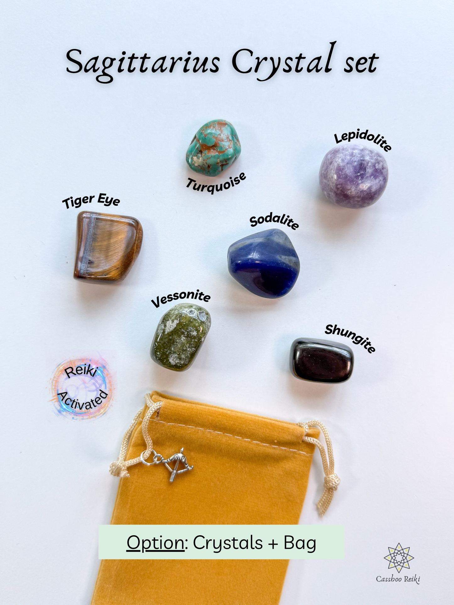Sagittarius Zodiac 6 Crystal Set | November-December Birthday Gift | Zodiac Sign Gift