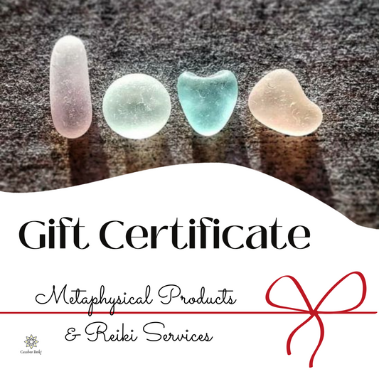 Gift Certificate for Reiki Services and Metaphysical Products