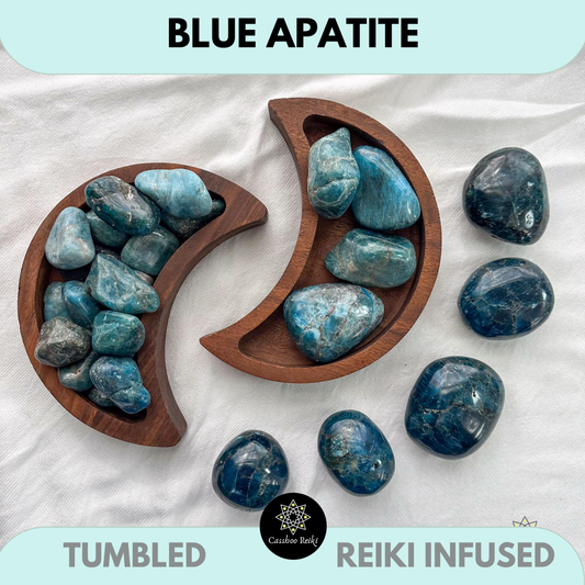 Tumbled Blue Apatite | Stone for Manifestation and Understanding the Big Picture