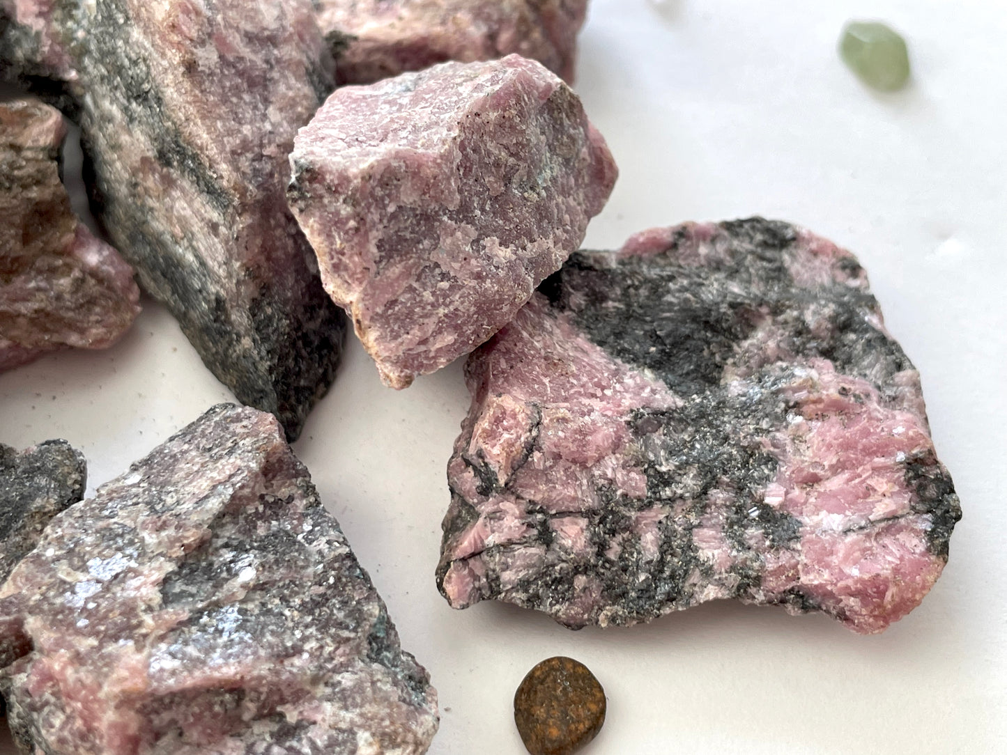 Rhodonite, Tumbled or Rough | Stone for compassion and Universal Love | End of Relationship Recovery