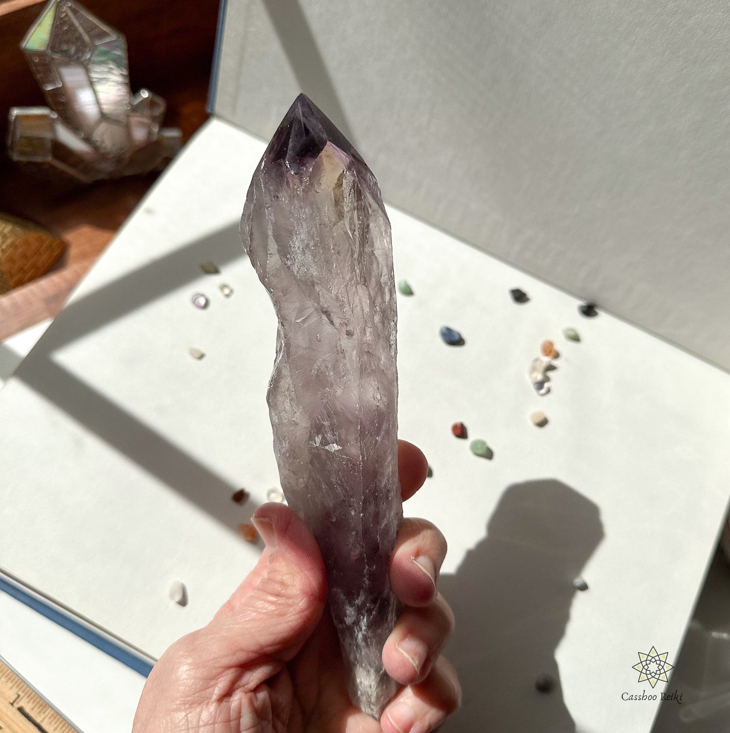 Extra Large Amethyst Wand | 7-inch Amethyst Natural Point | Amethyst Scepter.