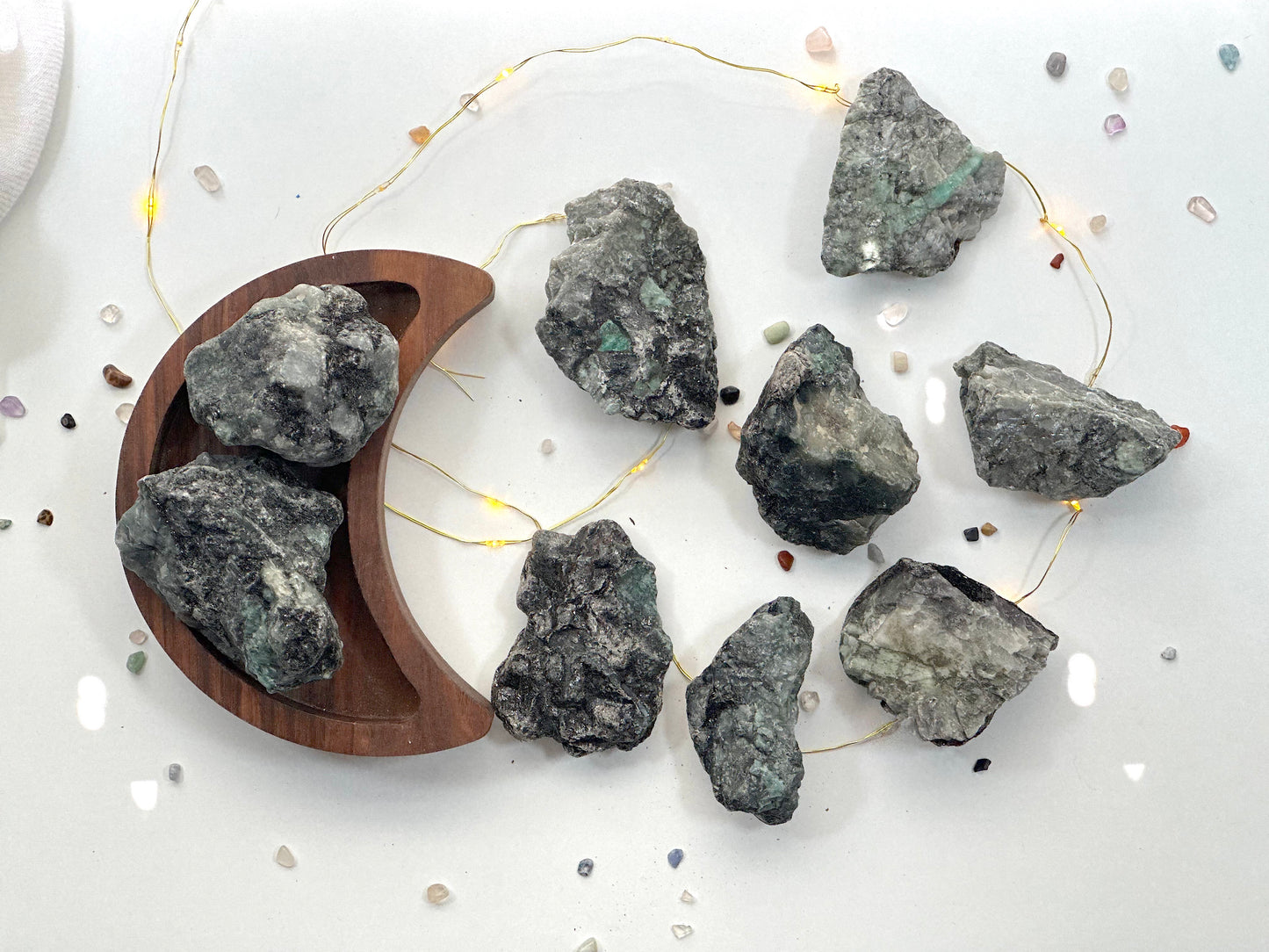 Emerald, Tumbled or Rough Crystal | Crystal for Love and Abundance