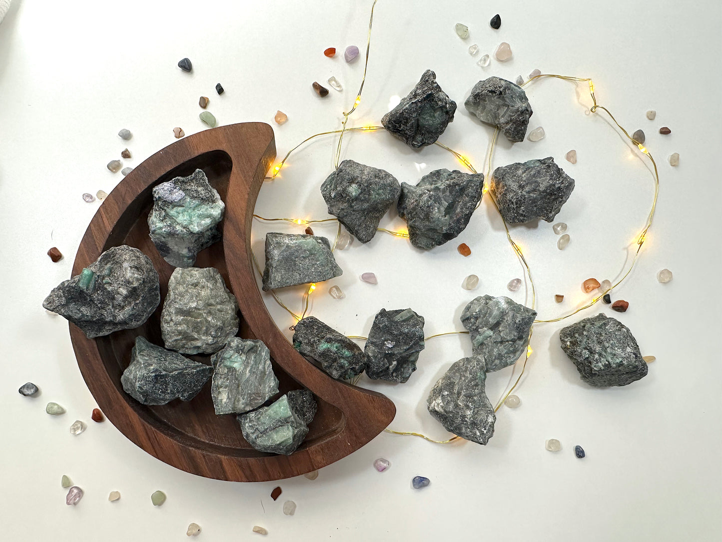 Emerald, Tumbled or Rough Crystal | Crystal for Love and Abundance