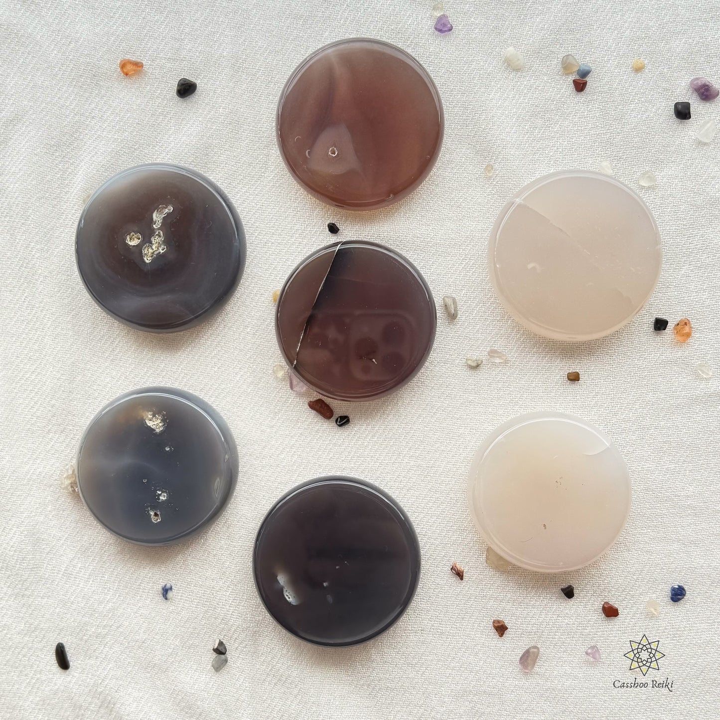 Natural Agate Disk | Crystal for Motivation and Personal Growth | Crystal for Taurus | May Birthday gift