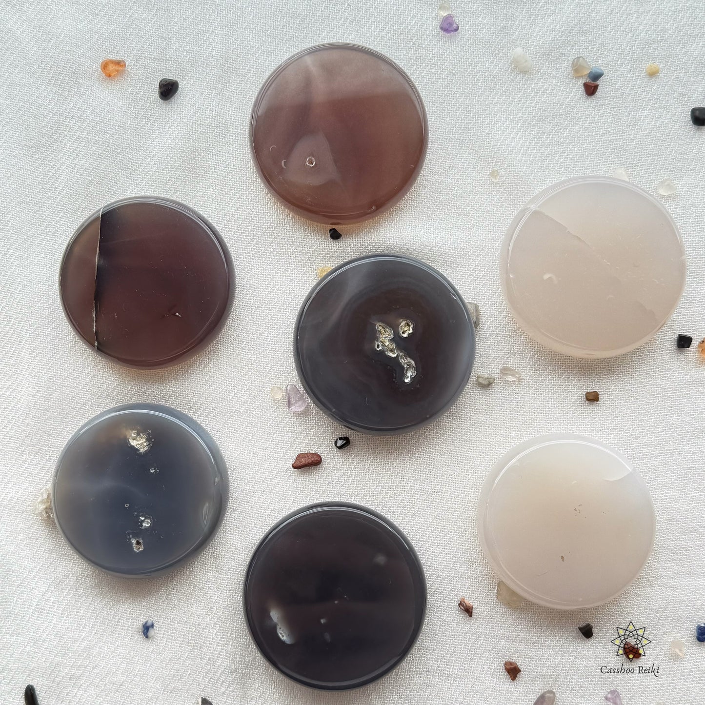 Natural Agate Disk | Crystal for Motivation and Personal Growth | Crystal for Taurus | May Birthday gift