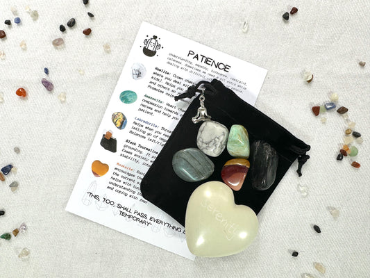 Patience Crystal Set and Palm Stone
