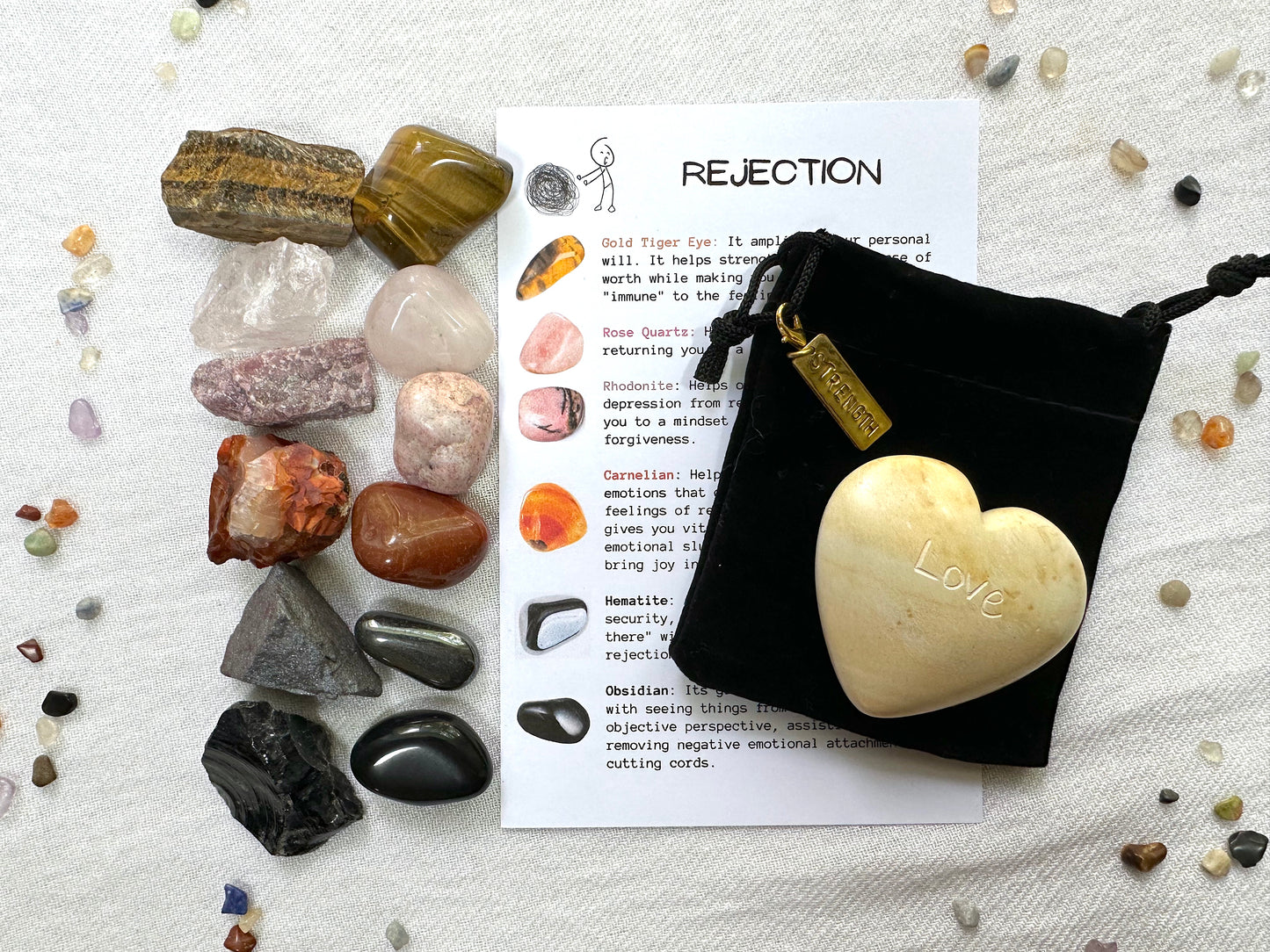 In Case of Rejection Crystal Set and Palm Stone