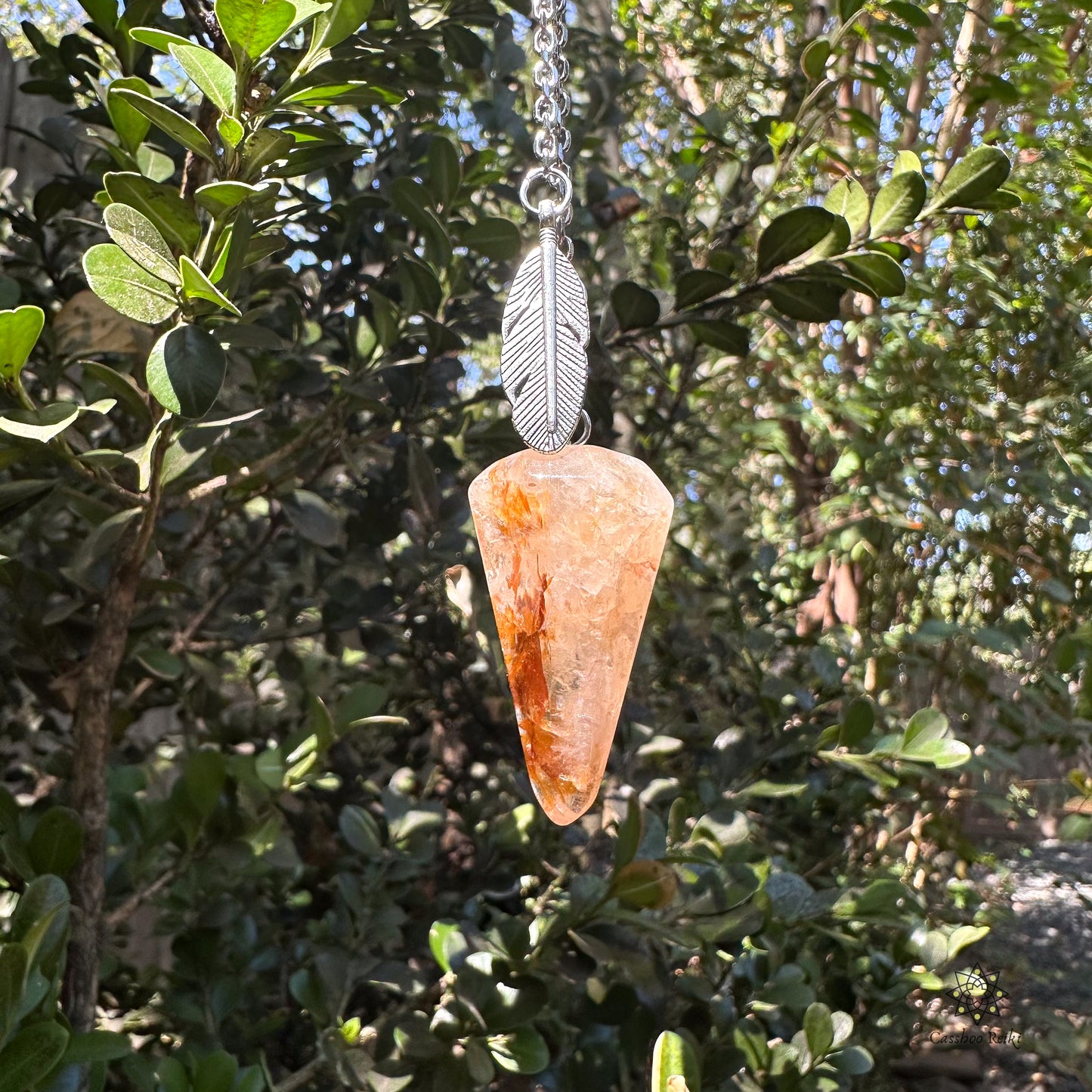 Golden Healer Quartz Pendulum and Mini Bowl set | Natural Gemstone Pendulum