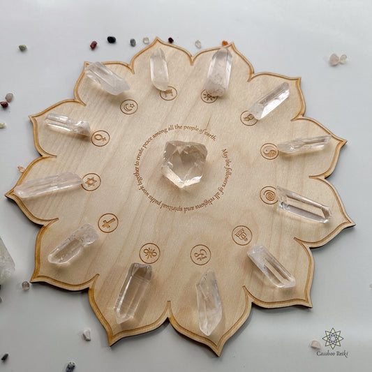 Reiki World Peace Crystal Grid with Crystals | Altar Tools | Sacred Space Decor