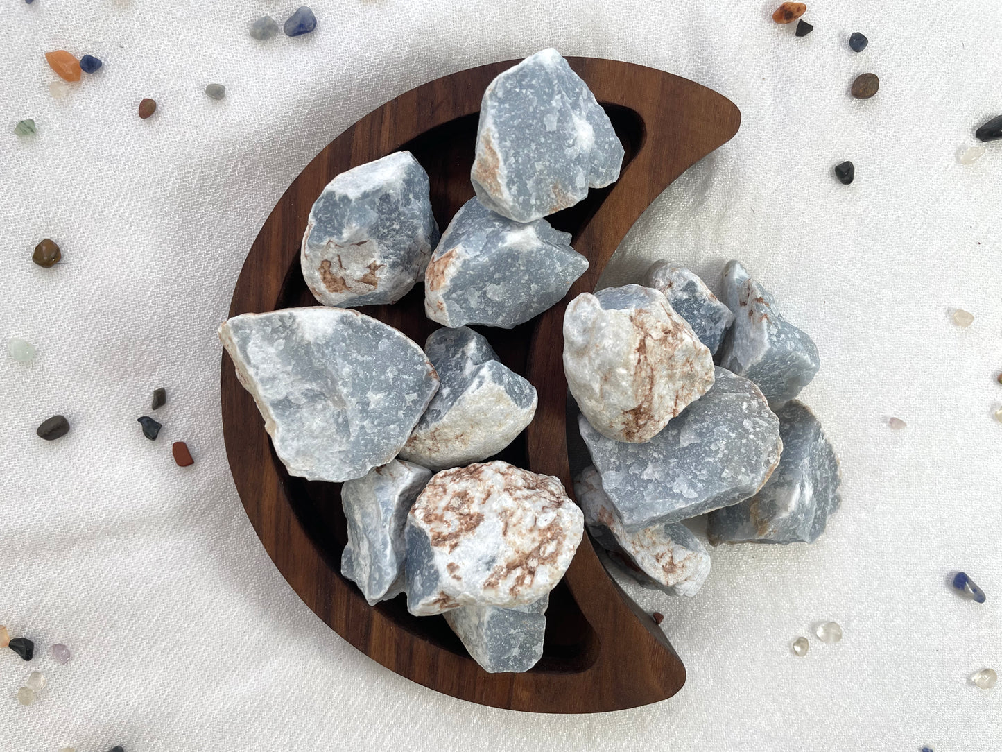 Angelite Tumbled or Rough Crystal | Blue Anhydrite | Crystal For Inner Peace and Angelic connection