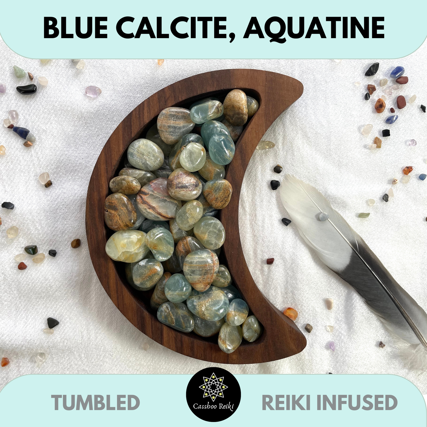 Aquatine | Blue Calcite | Lemurian Calcite | Crystal for Fears and Anxieties about the Future