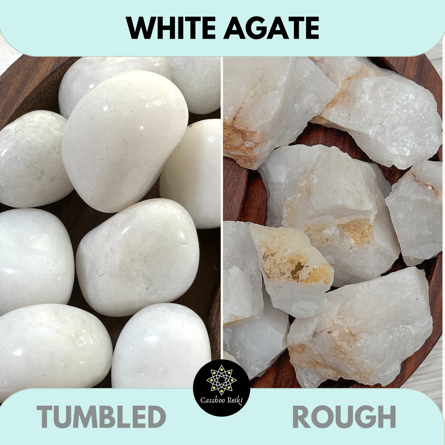 White Agate | White Chalcedony | Crystal for Pregnancy | Gifts for Mom and Baby