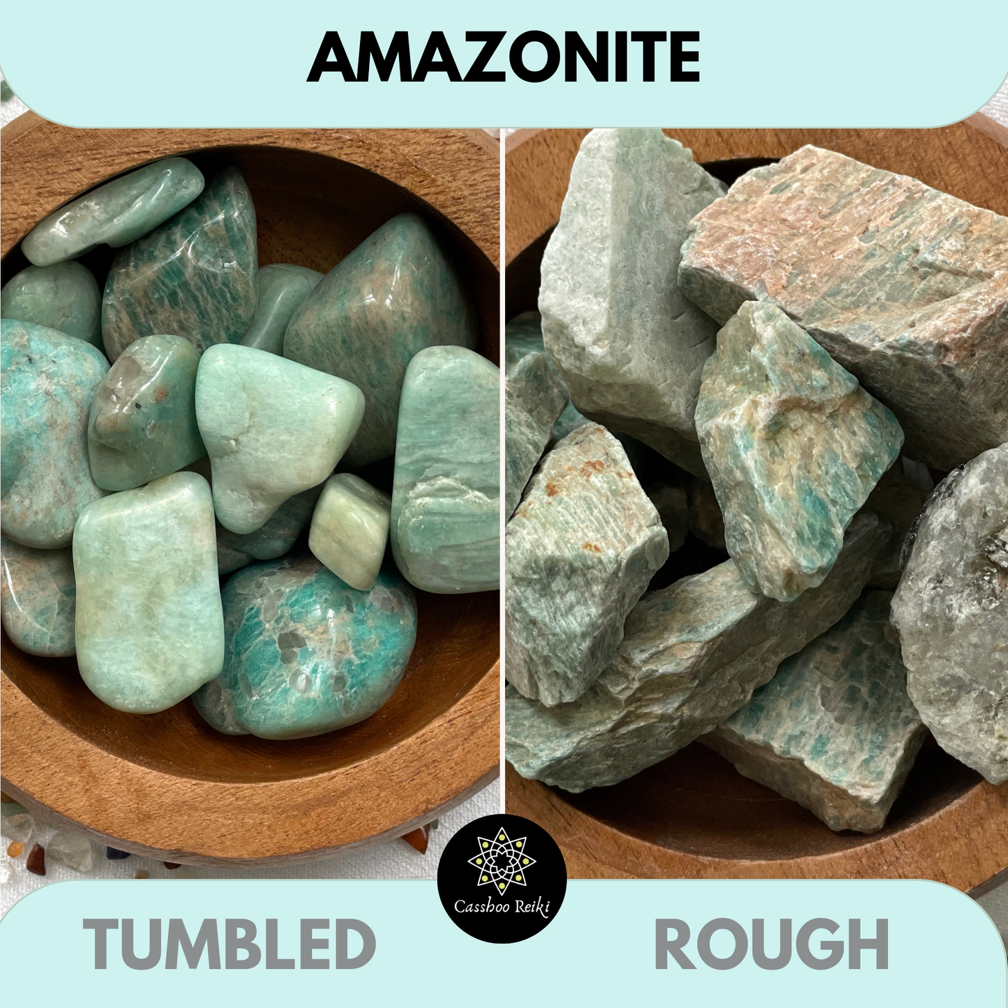 Amazonite, Tumbled or Rough | Stone of Hope, Truth & Courage