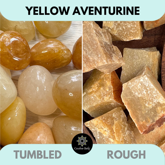 Yellow Aventurine, Tumbled or Rough | Solar Plexus Chakra Crystal