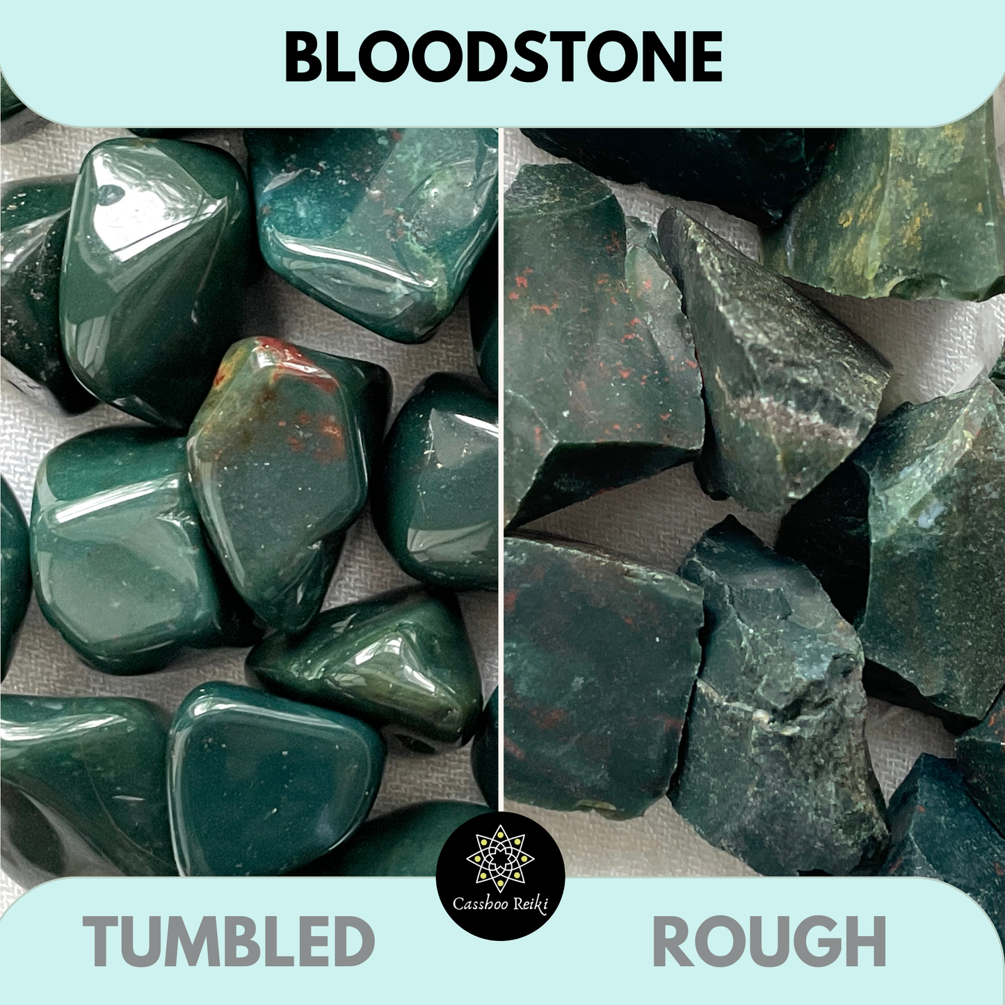 Bloodstone Jasper, Tumbled or Rough Crystal | Crystal for Motivation and Creativity