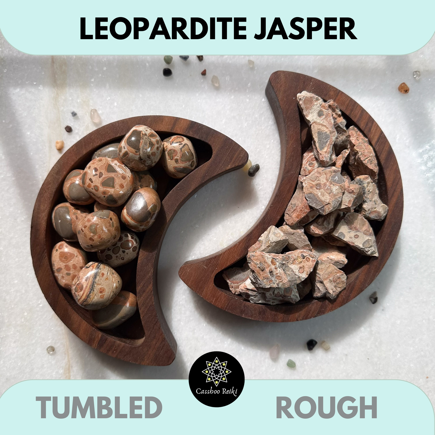 Leopardite, Tumbled or Rough| Leopardskin Jasper | Jaguar Stone | Shaman Stone.