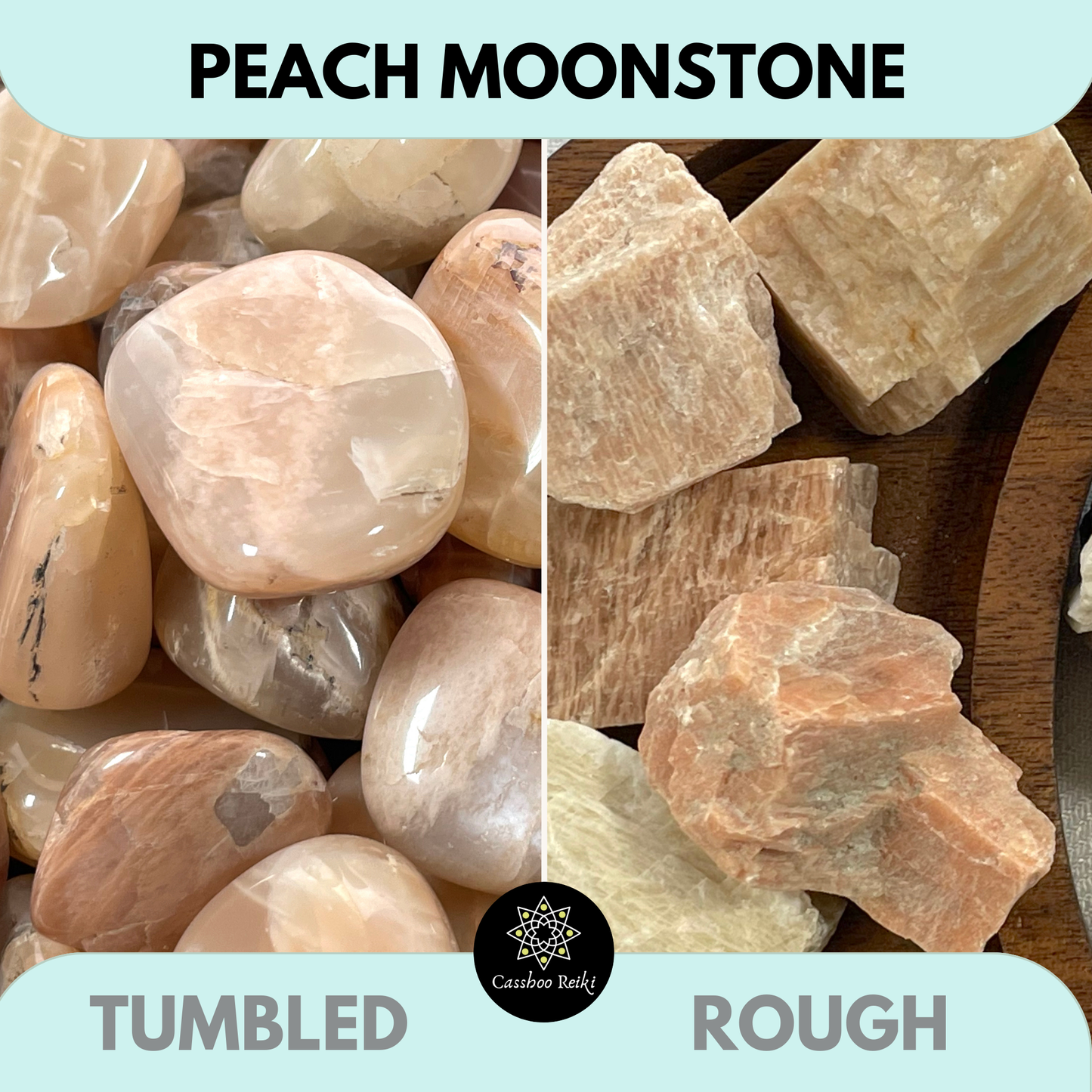 Microcline, Peach Moonstone, Tumbled or Rough |Stone for Self-love and Empathy