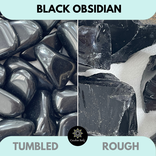 Black Obsidian, Rough or Tumbled | Crystal for Attachment Release & Cord Cutting