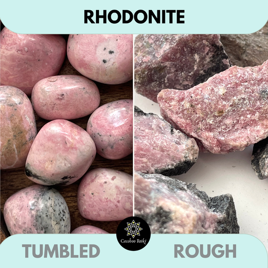 Rhodonite, Tumbled or Rough | Stone for compassion and Universal Love | End of Relationship Recovery