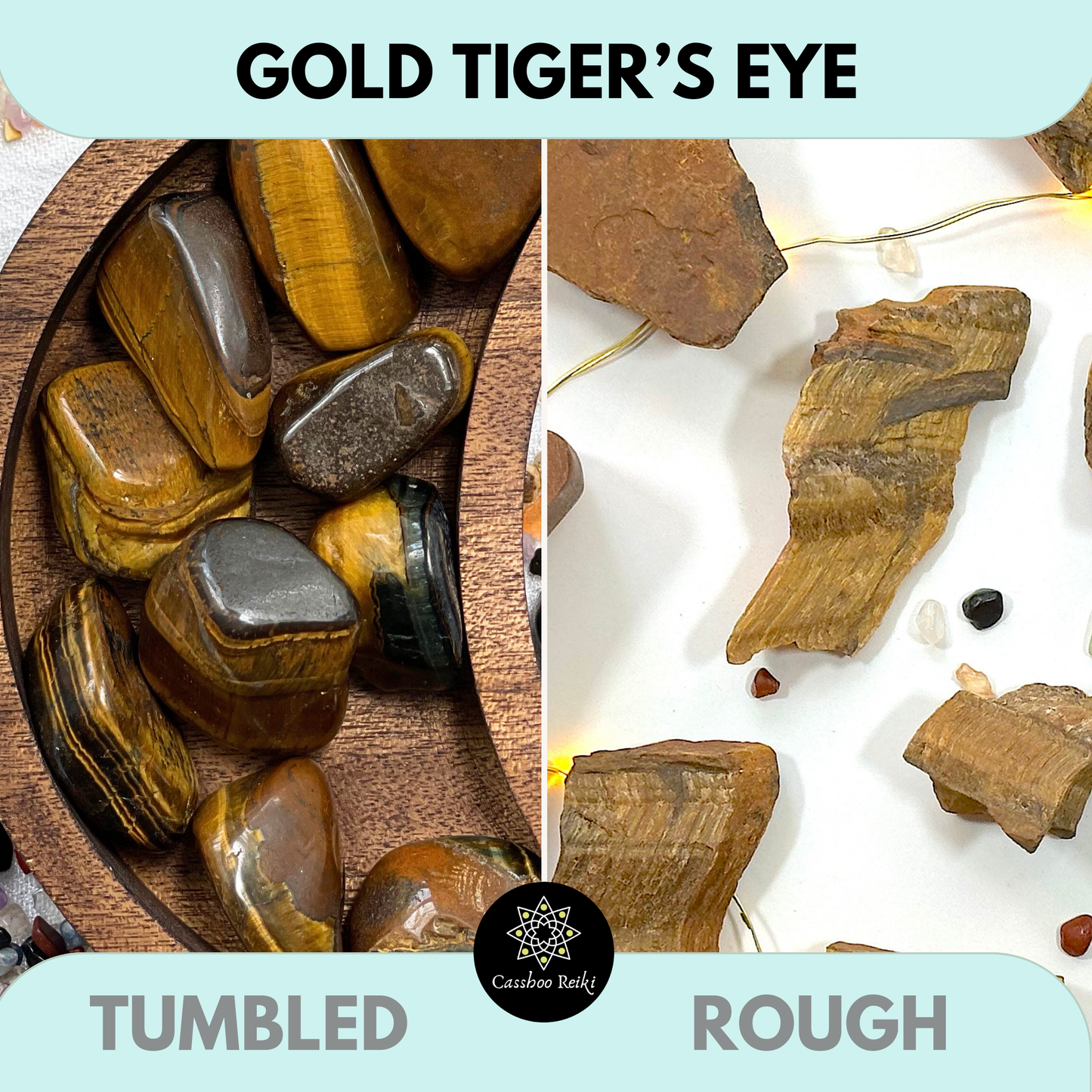 Gold Tiger's Eye , Tumbled or Rough Crystal | Crystal for Protection and Personal Empowerment