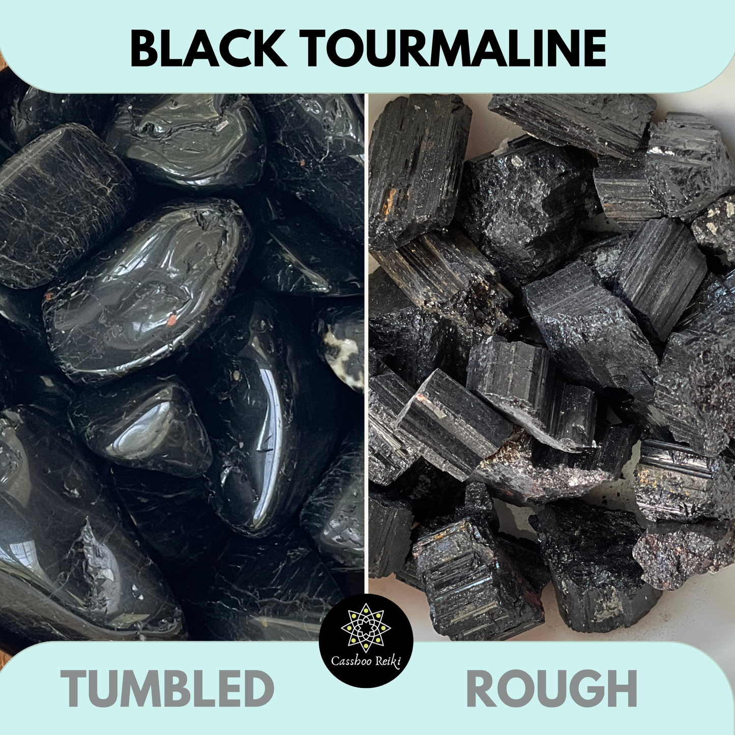 Black tourmaline, tumbled or Rough | Crystal for Protection and Grounding | Crystal for Negative Thinking