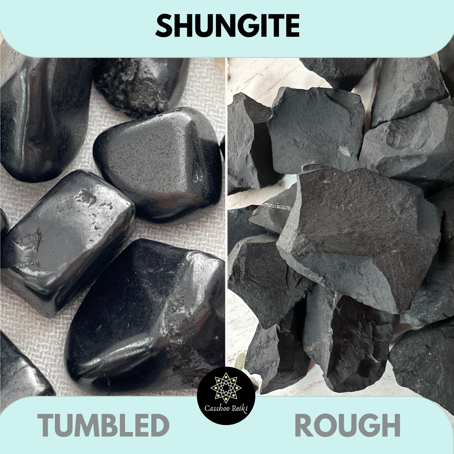 Shungite, Tumbled or Rough Crystal. Crystal for Purification and Protection.