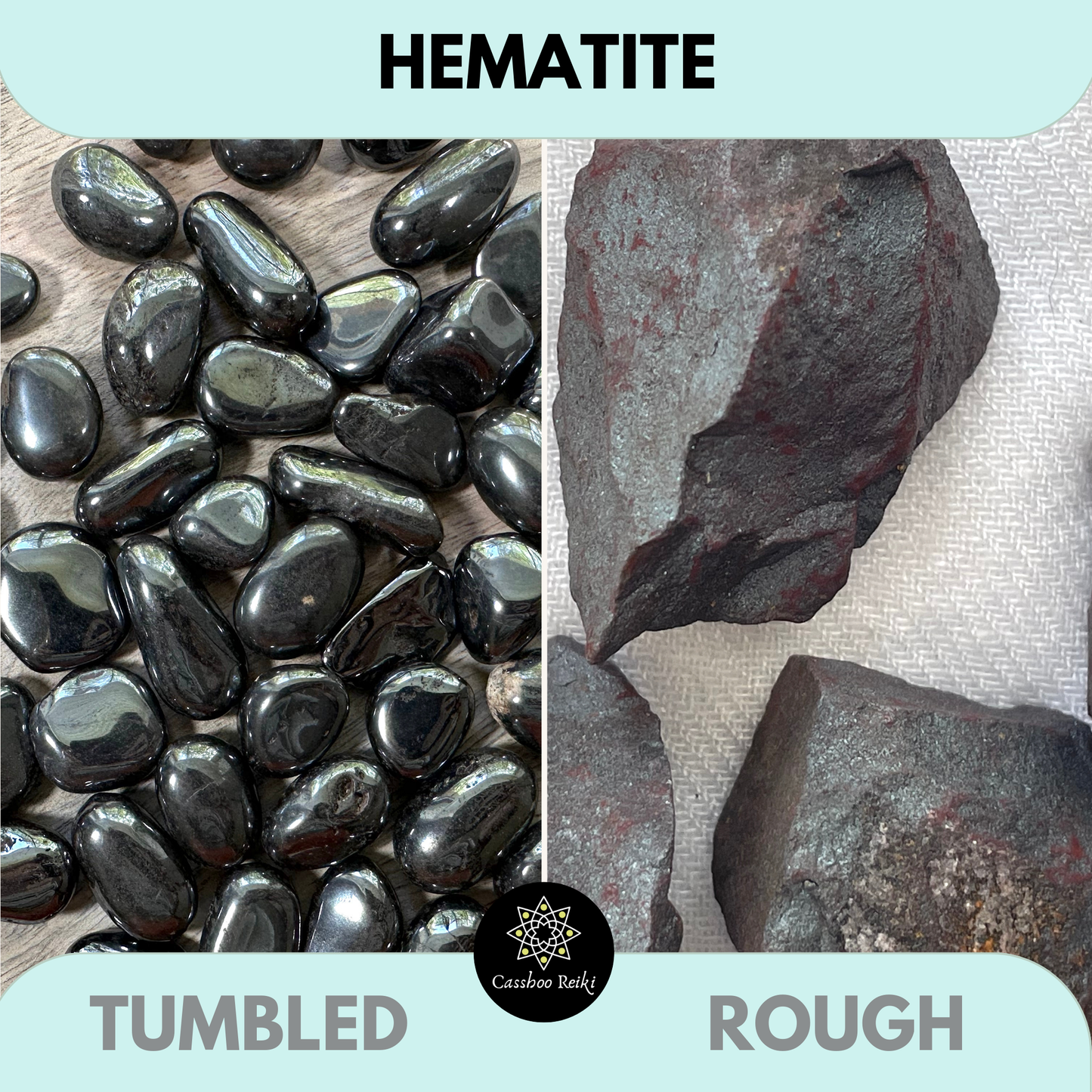 Hematite, Tumbled or Rough Crystal | Crystal for Grounding and Protection