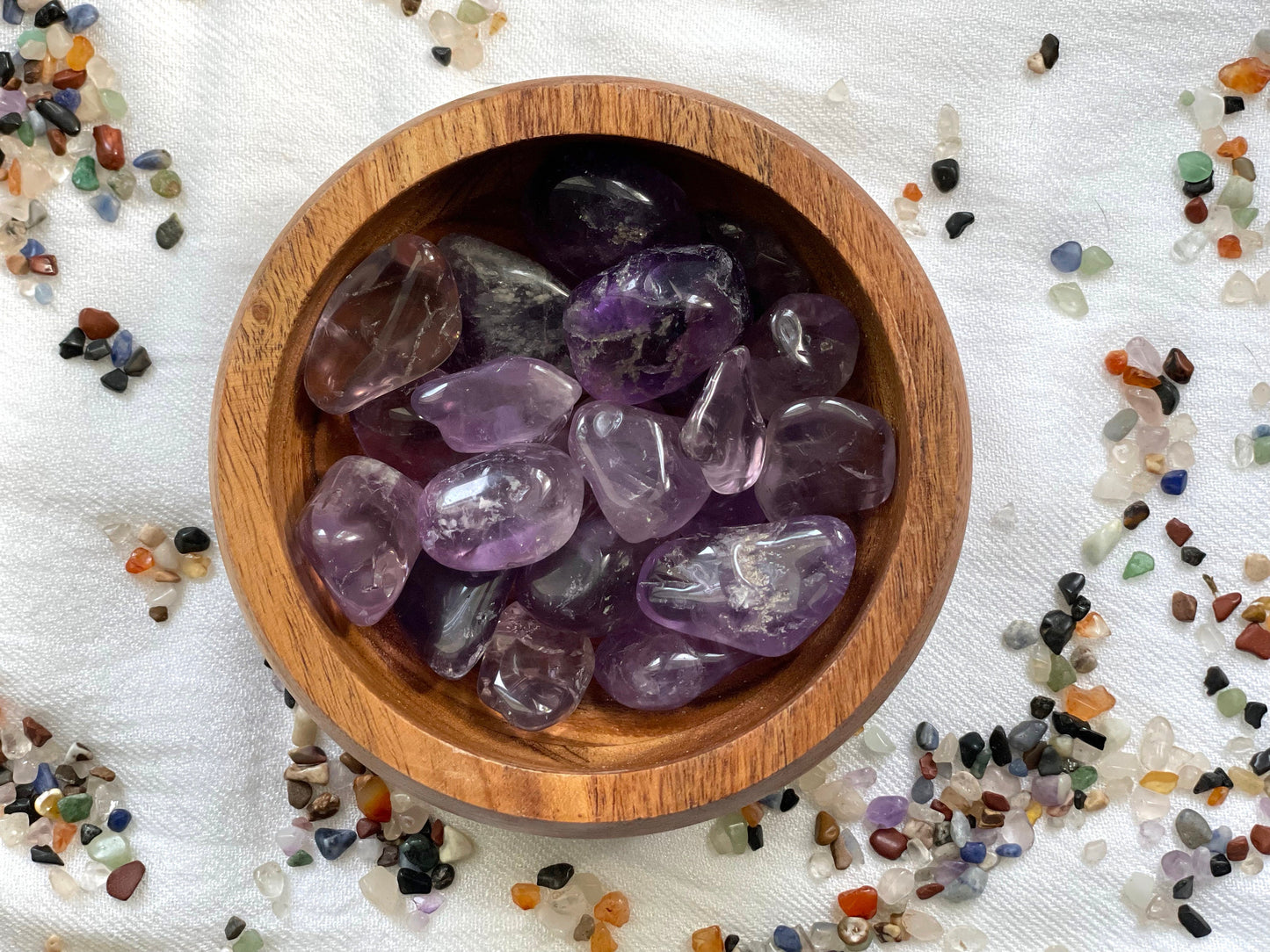 Amethyst, tumbled or rough | Third Eye chakra crystal