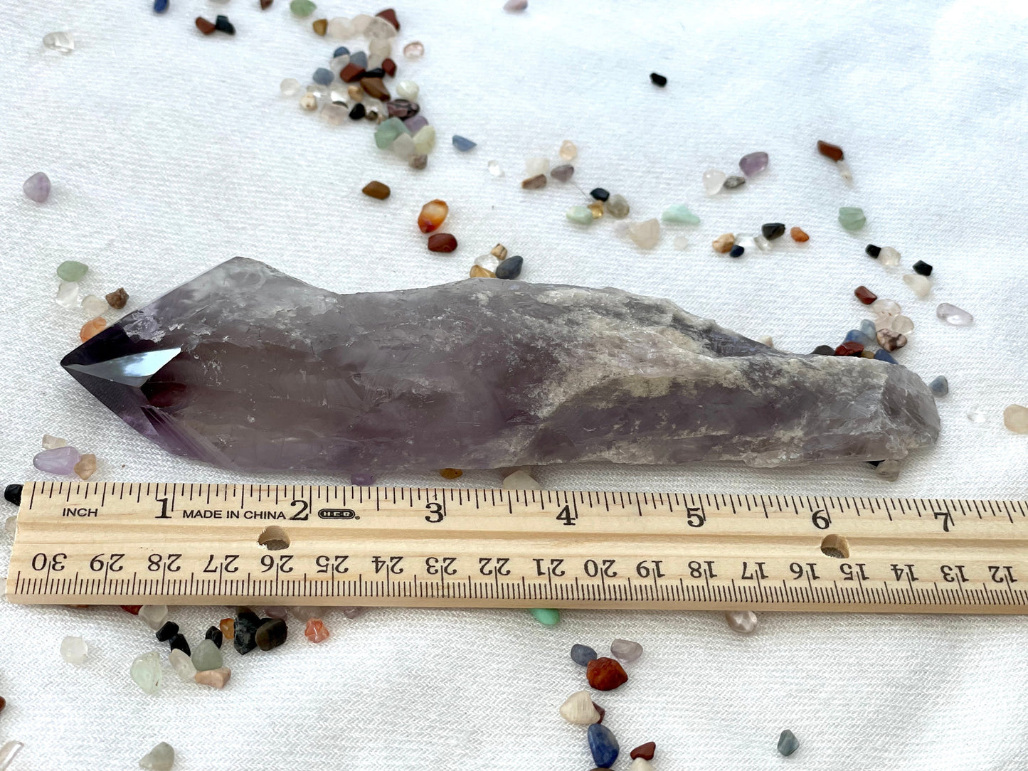 Extra Large Amethyst Wand | 7-inch Amethyst Natural Point | Amethyst Scepter.