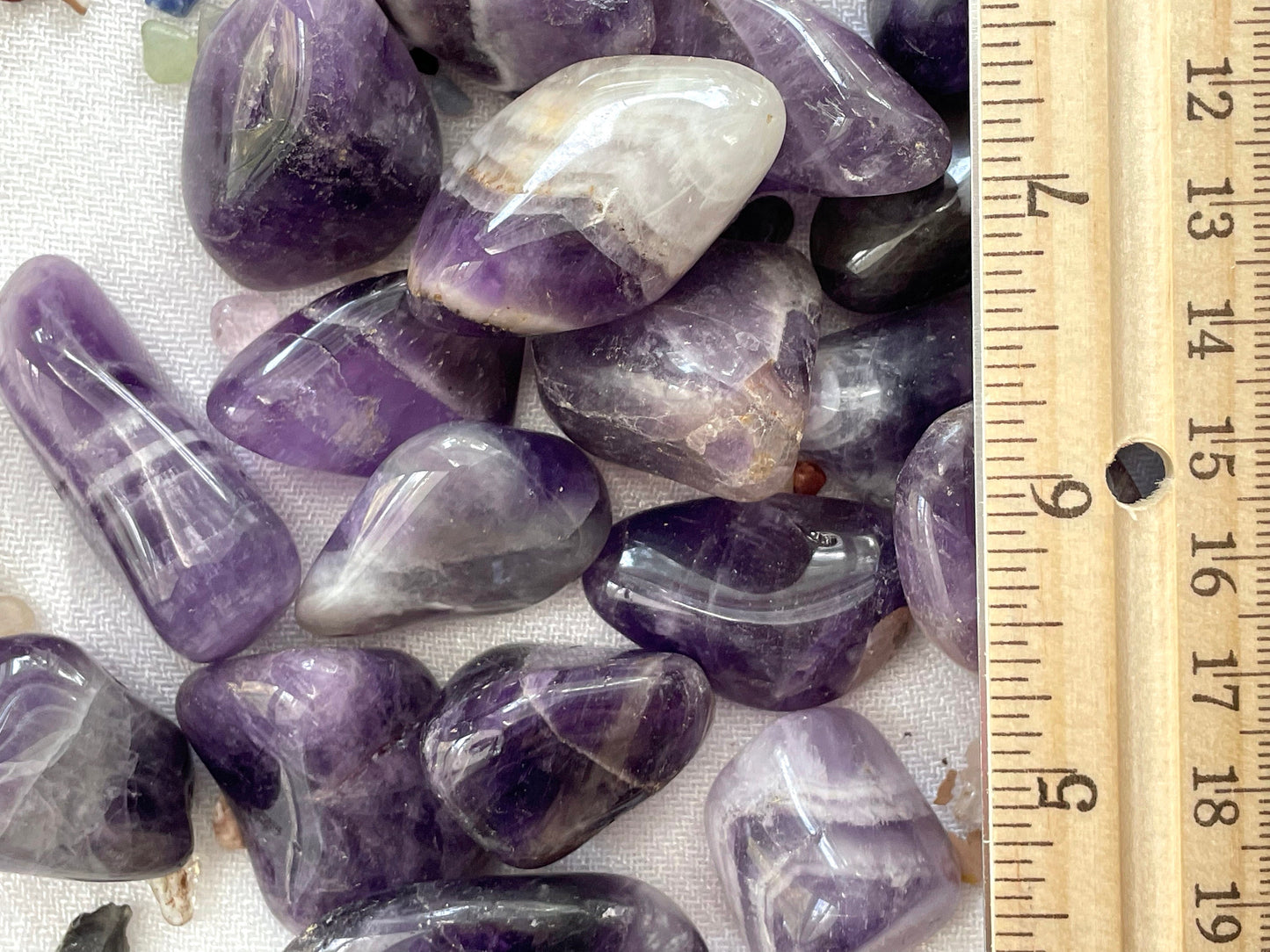 Chevron Amethyst Tumbled or Rough | Third Eye and Crown chakra Crystal