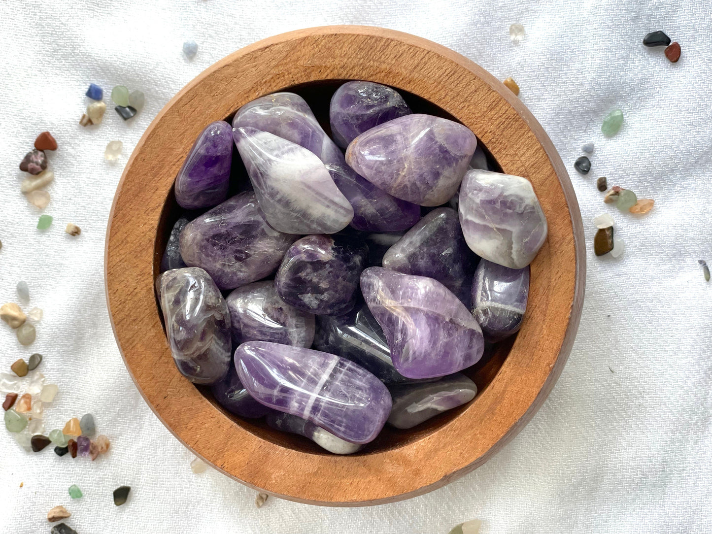 Chevron Amethyst Tumbled or Rough | Third Eye and Crown chakra Crystal