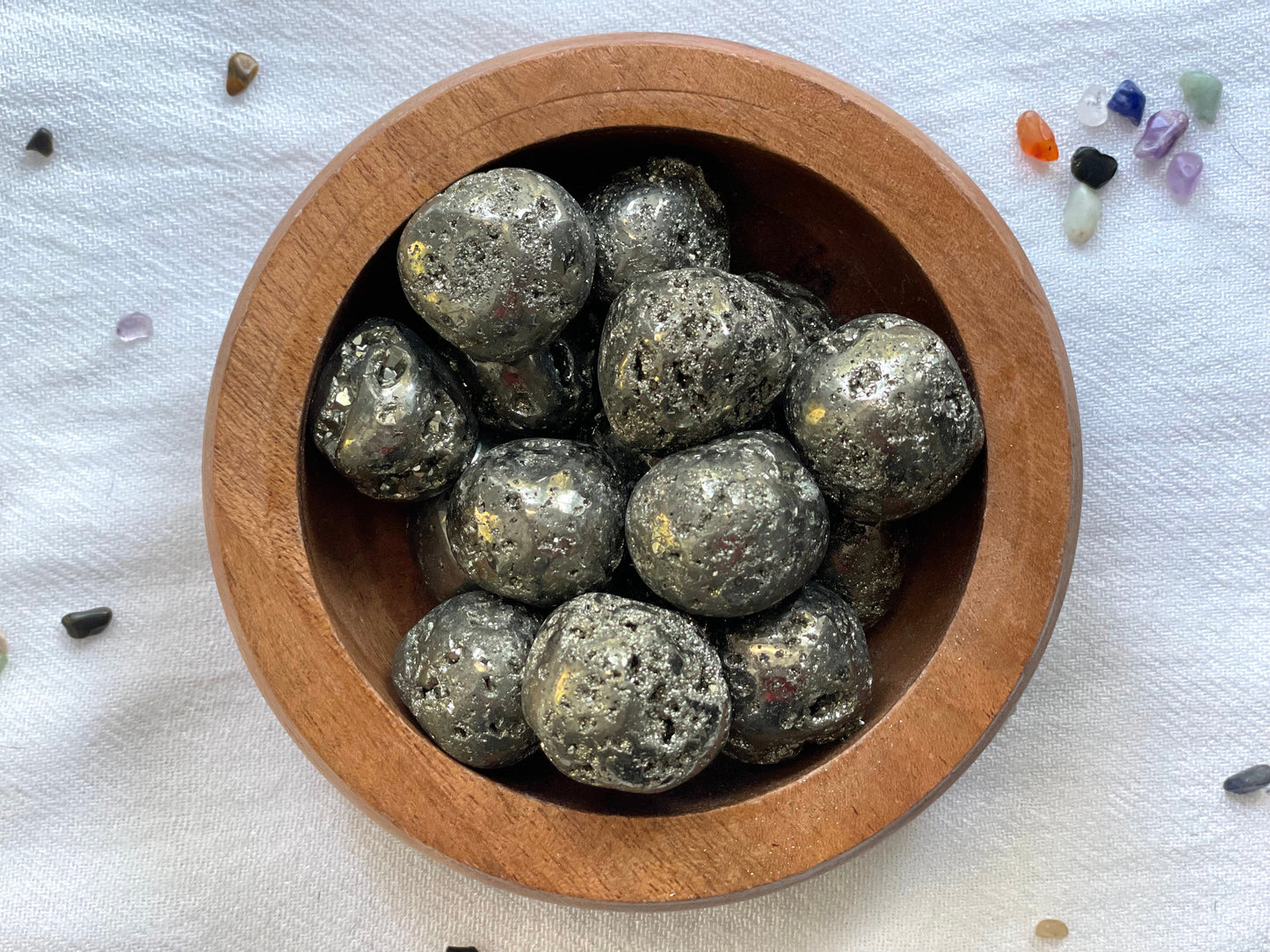 Pyrite Tumbled or Rough | Crystal for Joy, Abundance & Prosperity