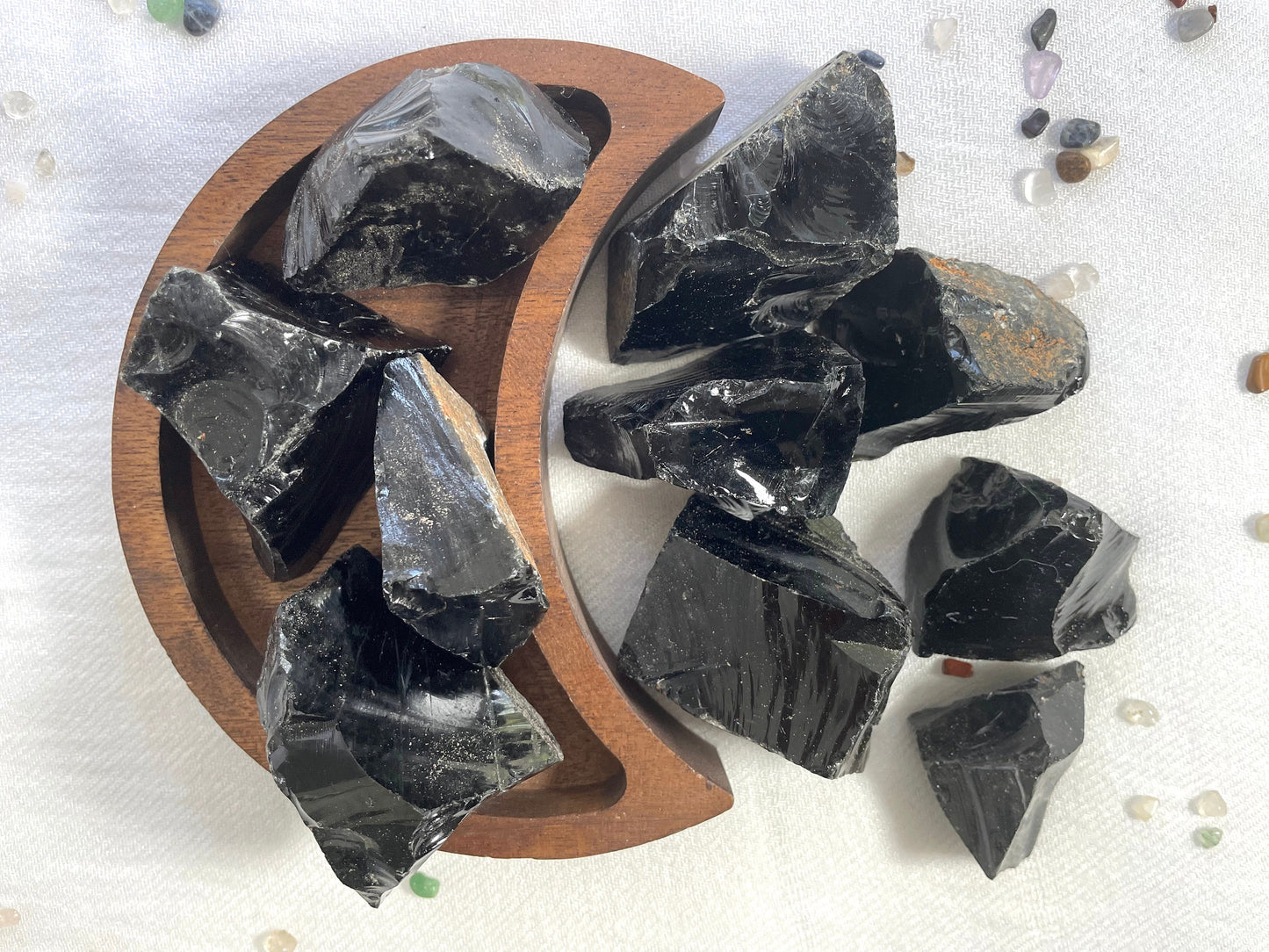 Black Obsidian, Rough or Tumbled | Crystal for Attachment Release & Cord Cutting