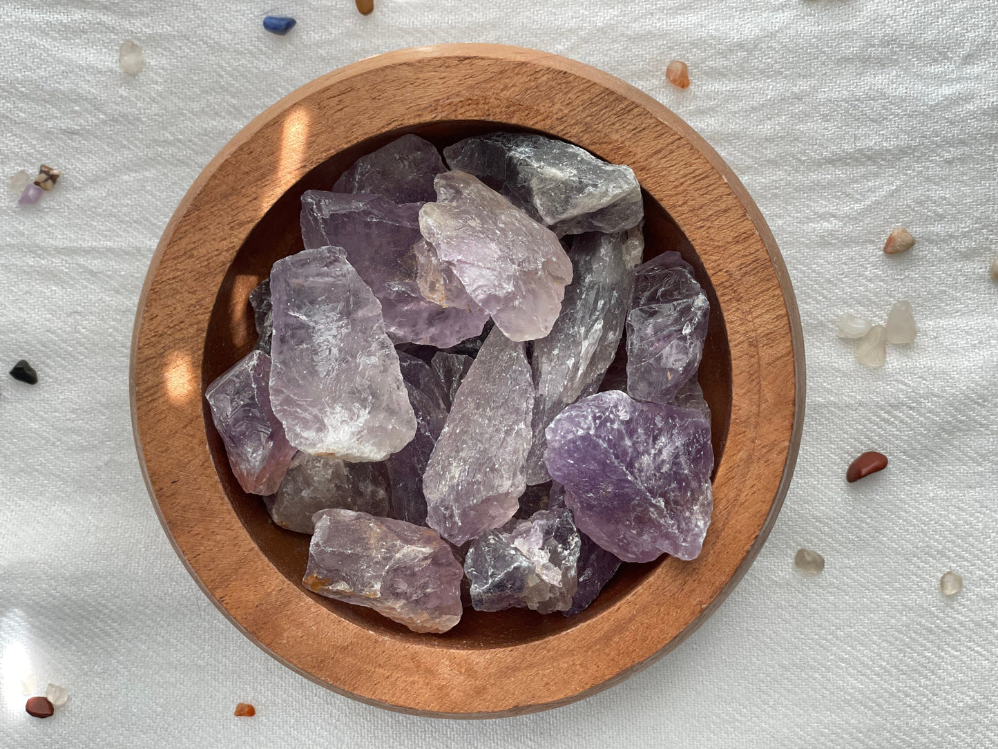 Amethyst, tumbled or rough | Third Eye chakra crystal