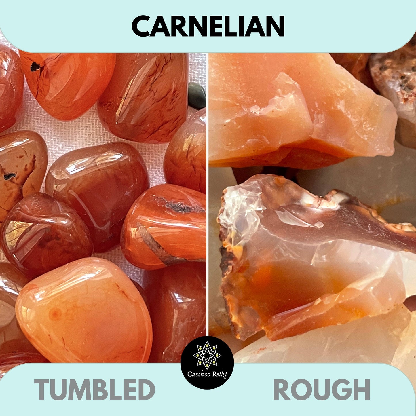 Carnelian Agate Tumbled or Rough | Crystal for Emotional Balance & Joy