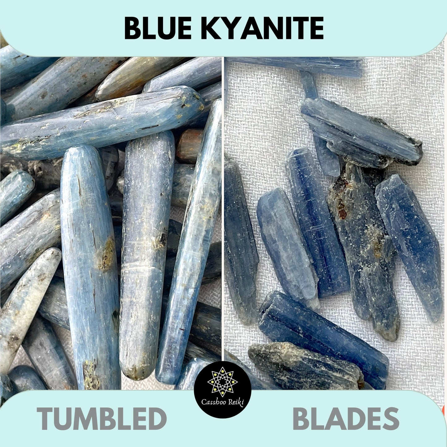 Blue Kyanite, Tumbled or Rough Blades | Throat Chakra Stone | Crystal for Connection and Alignment | Crystal Gridding