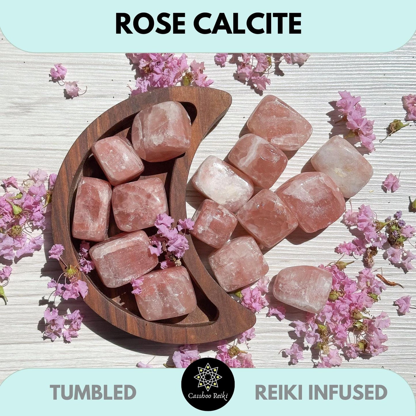 Tumbled Rose-Red Calcite. Crystal to inspire Self-love and emotional harmony | Crystals for Her | Reiki-infused crystal.