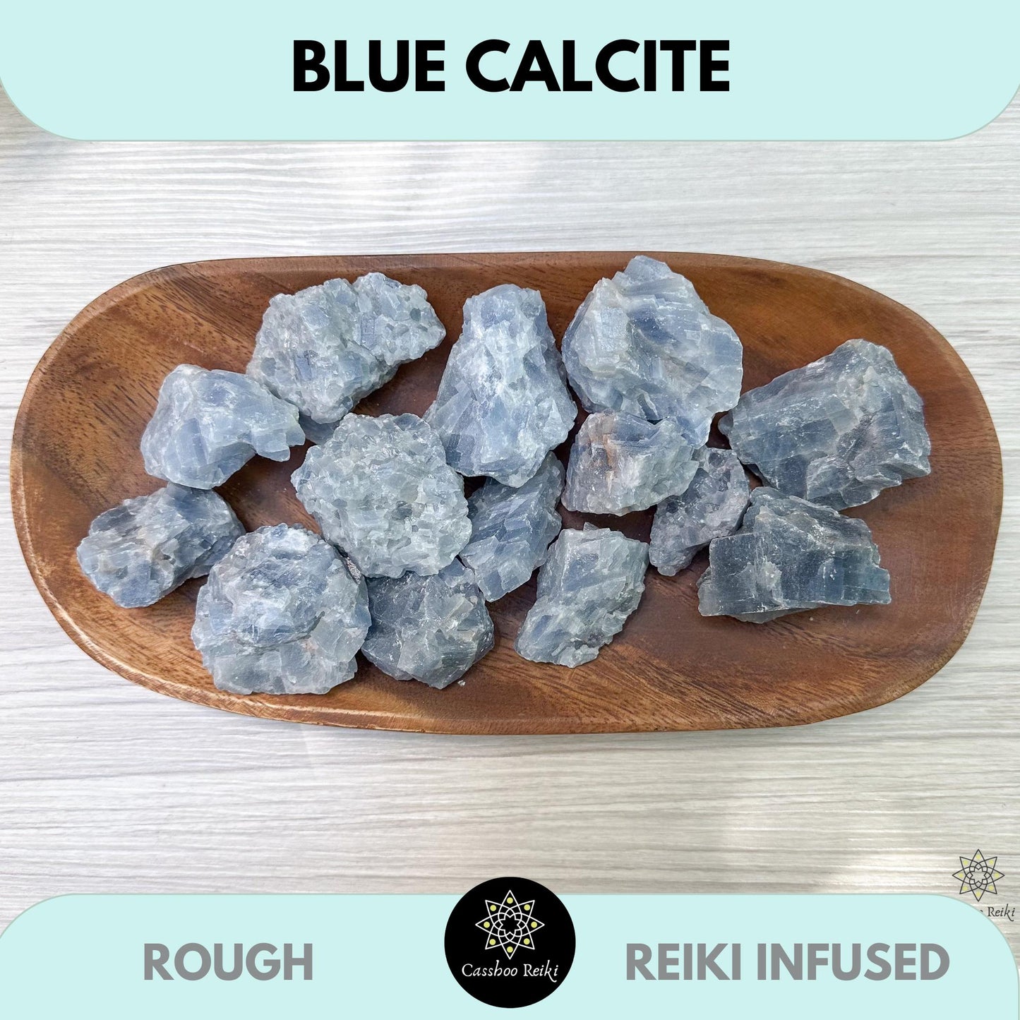 Blue Calcite, Rough | Crystal for Workaholics & Relationships | Crystal for Peace