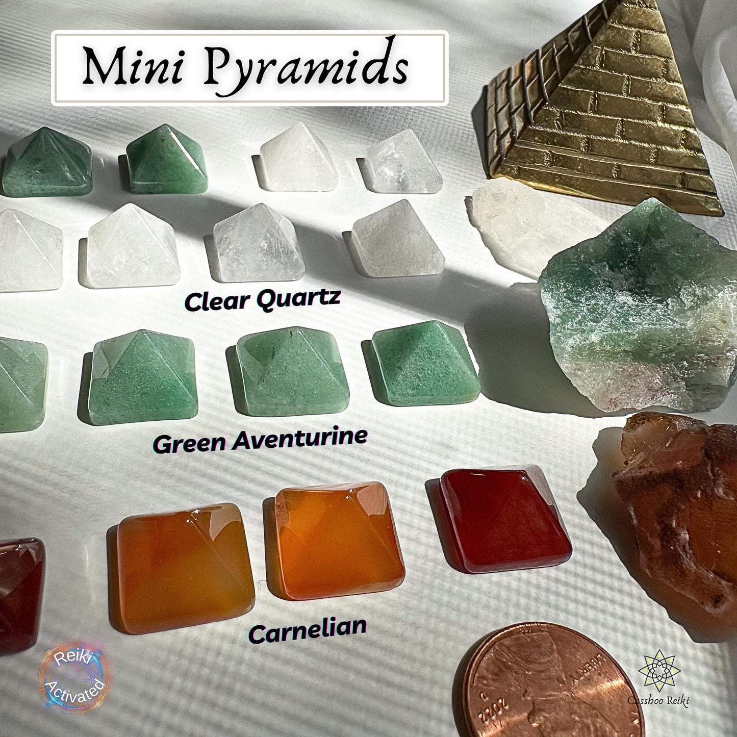 Gemstone Pocket Pyramids | Mini Pyramids | Pocket tokens | Pocket-Sized Gemstone Charms | Talismans