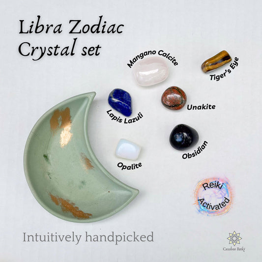 6-Crystal Set for 2024 Libra Zodiac | September-October 2024 Birthday Gift | Zodiac Birthday Gift